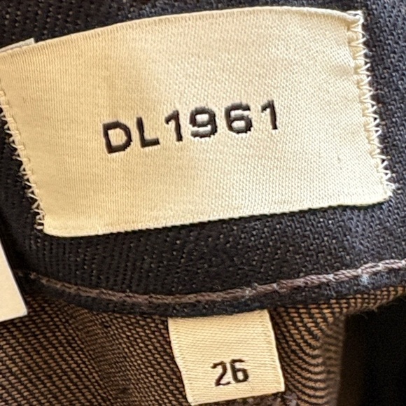 DL1961 Alma Raw Denim Mini Jean Skirt in Eternity Midnight Blue Wash Size 26 - Picture 7 of 7